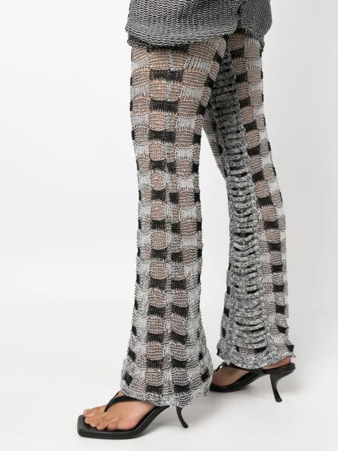 Isa Boulder check-pattern knit trousers - White - zdjęcie produktu nr 2