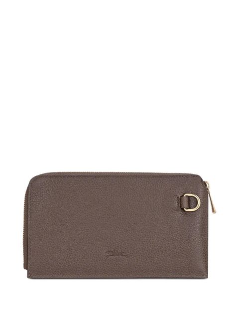 Longchamp Le Foulonné leather zip pouch - Brown - zdjęcie produktu nr 2