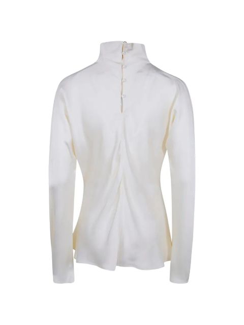 Róhe high-neck button-fastening blouse - Neutrals - zdjęcie produktu nr 2