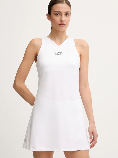 EA7 Emporio Armani sukienka sportowa kolor biały mini rozkloszowana AF14524.7W000317 - zdjęcie produktu nr 1