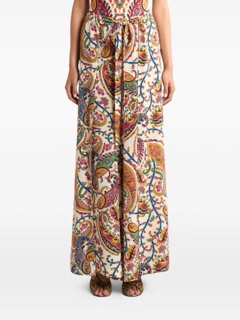 ETRO floral paisley-motif palazzo trousers - Neutrals