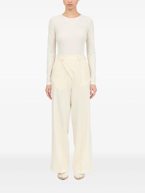 MM6 Maison Margiela off-centre trousers - Neutrals - zdjęcie produktu nr 2