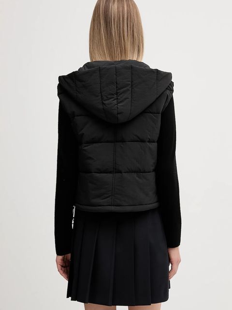 Sisley bezrękawnik kolor czarny zimowy 6MGCW800W