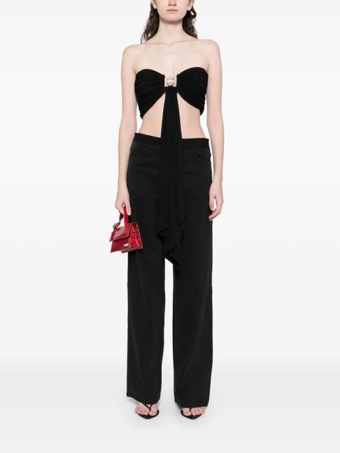 Christopher Esber bezel quartz draped top - Black - zdjęcie produktu nr 2