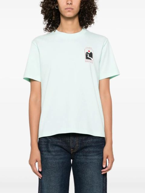 Casablanca Sunset Valley graphic-print T-shirt - Blue