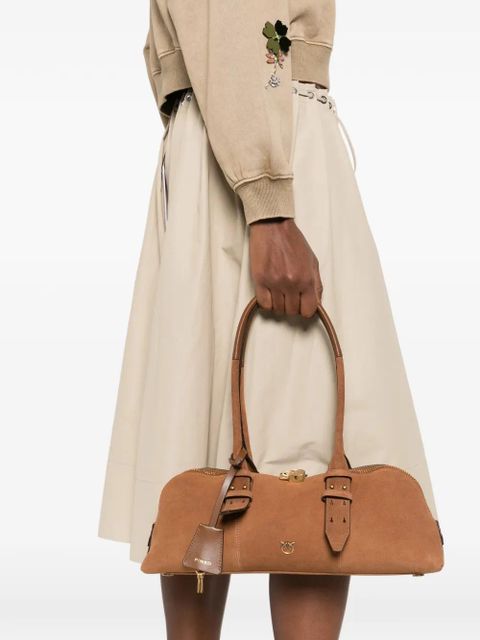 PINKO padlock suede tote bag - Brown - zdjęcie produktu nr 2