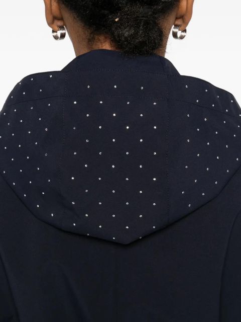 Maje logo-embossed coat - Blue