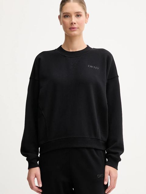 Dkny bluza bawełniana damska kolor czarny gładka DP5T1406 - zdjęcie produktu nr 1