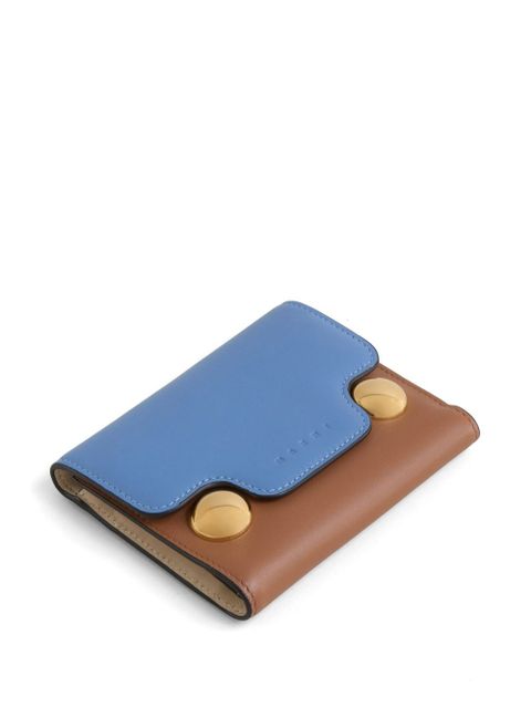Marni Trunkaroo trifold leather wallet - Brown
