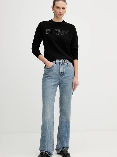 Dkny sweter damski kolor czarny lekki DJ4R0407 - zdjęcie produktu nr 2