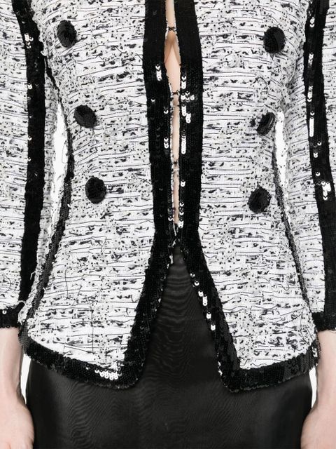 Balmain glitter-detail jacket - White