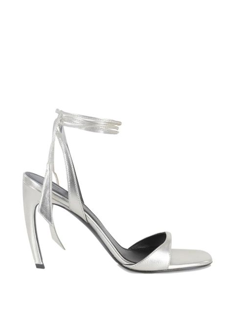 The Attico Ora leather sandals - Silver - zdjęcie produktu nr 1
