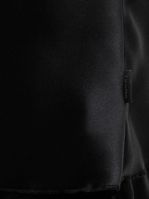 Calvin Klein Underwear piżama damska kolor czarny satynowa LV00QS7577
