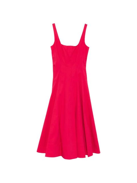 STAUD Wells square-neck midi dress - Red - zdjęcie produktu nr 1