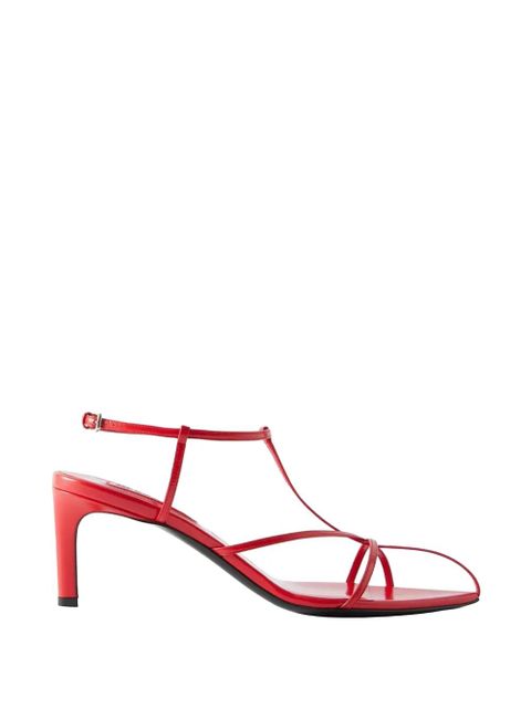 Jil Sander strap heeled sandals - Red - zdjęcie produktu nr 1