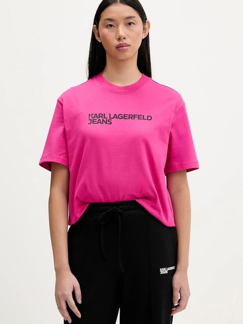 Karl Lagerfeld Jeans t-shirt bawełniany damski kolor różowy A1W17005 - zdjęcie produktu nr 1