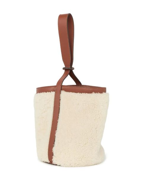 Yves Salomon mini Merino bucket bag - Neutrals