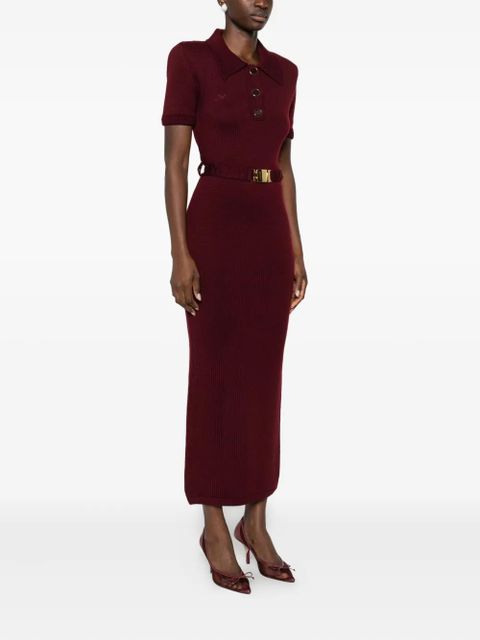 Rowen Rose short sleeve midi dress - Red