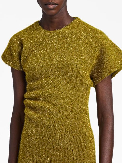 Proenza Schouler Textured Sequin maxi dress - Yellow