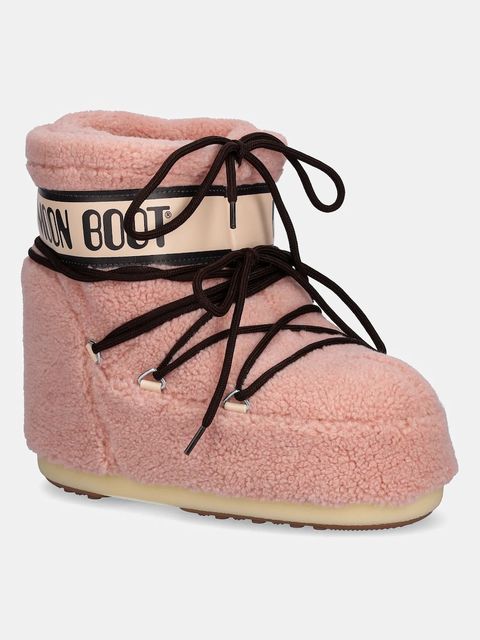Moon Boot śniegowce MB ICON LOW FLEECE kolor różowy 80D1409700 J001 - zdjęcie produktu nr 1