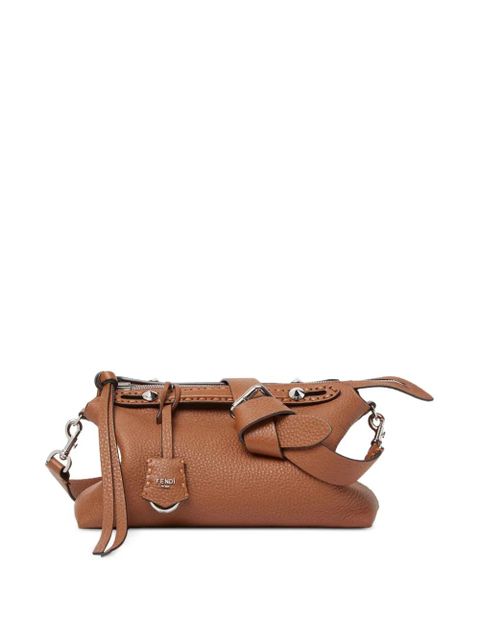 FENDI medium By The Way Selleria hand-sewn topstitches tote bag - Brown