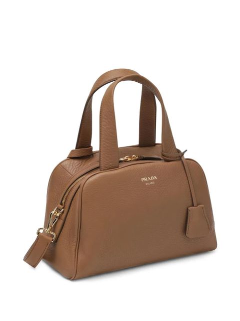 Prada medium leather tote bag - Brown