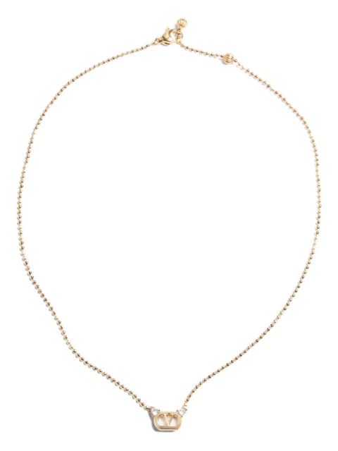 Valentino Garavani Ovalette crystal-embellished necklace - Gold - zdjęcie produktu nr 1