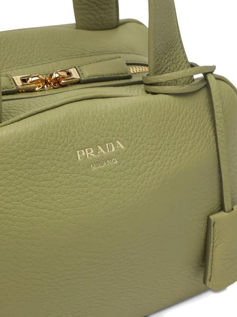Prada medium leather tote bag - Green