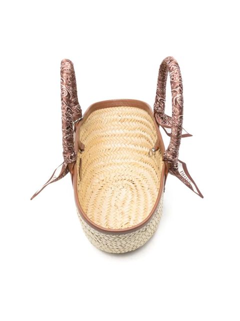 AMIRI MA raffia tote bag - Neutrals