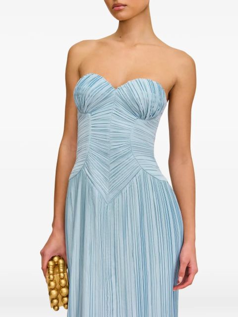 Cult Gaia Ashika ruched pleated midi dress - Blue - zdjęcie produktu nr 1