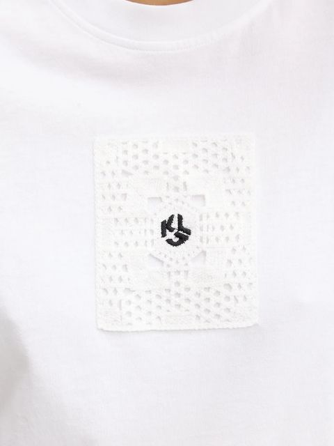 Karl Lagerfeld Jeans t-shirt bawełniany damski kolor biały A2W17096