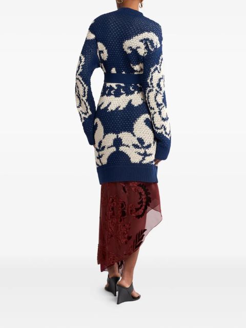 ETRO floral-jacquard cardigan - Blue - zdjęcie produktu nr 2