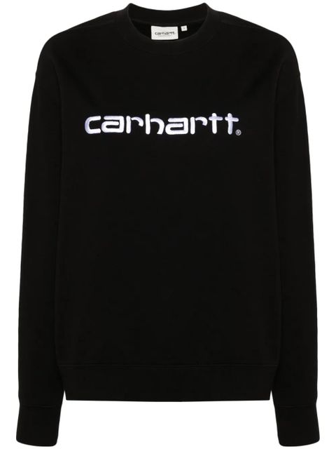 Carhartt WIP logo-embroidered cotton sweatshirt - Black - zdjęcie produktu nr 1
