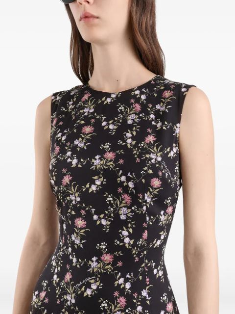 Dolce & Gabbana floral sleeveless midi dress - Black