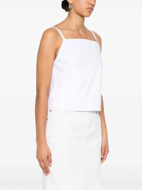 Sportmax sleeveless cotton top - White