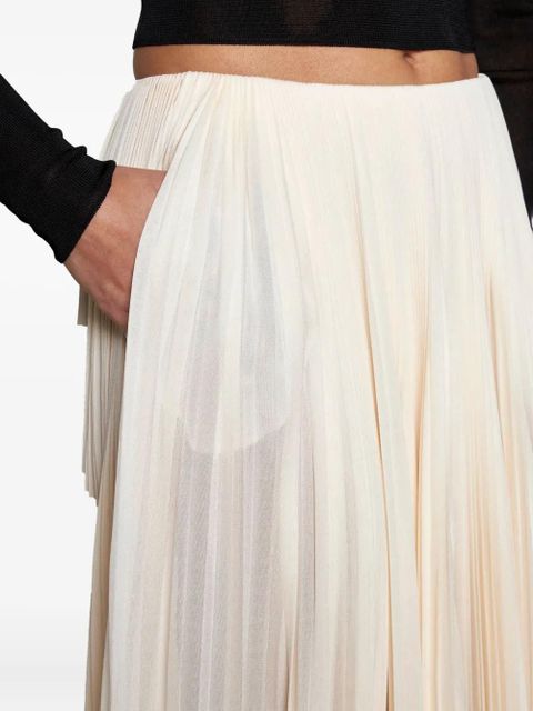 Saint Laurent pleated maxi skirt - Neutrals