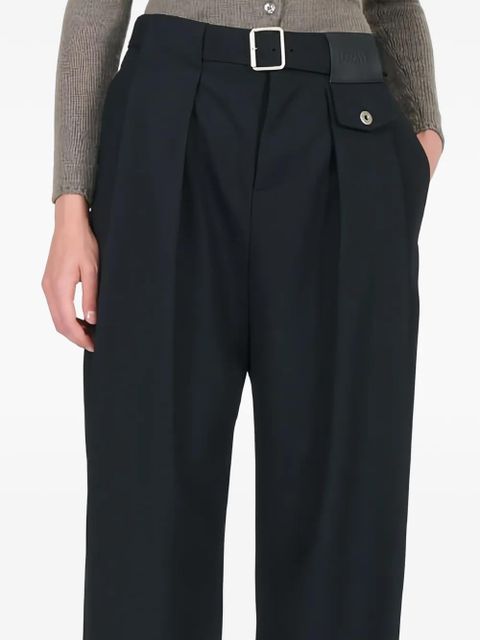 LOEWE pleated belted pants - Black - zdjęcie produktu nr 2