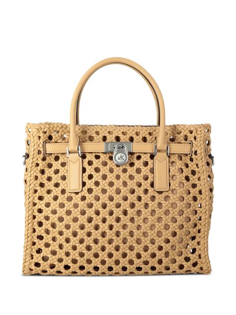 Michael Kors woven padlock tote bag - Neutrals - zdjęcie produktu nr 1