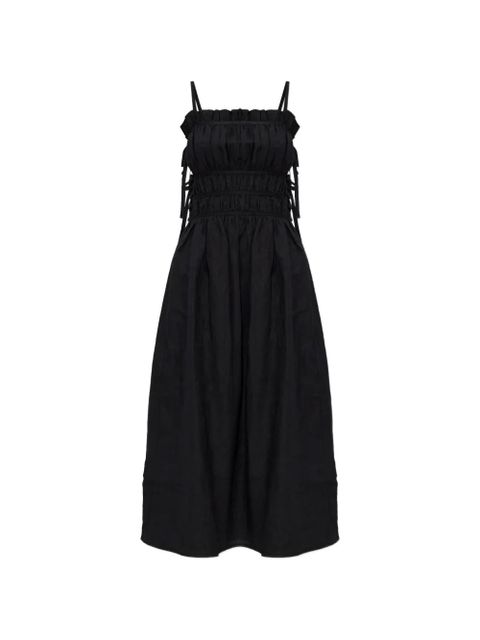 Cult Gaia ruffled tie midi dress - Black - zdjęcie produktu nr 1