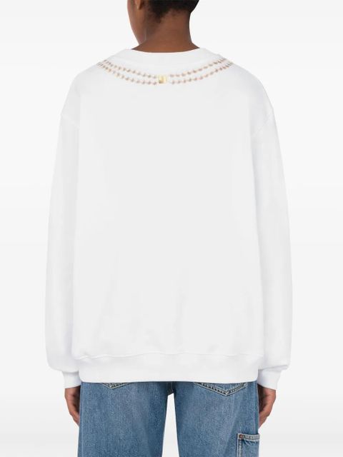 Moschino croissant-print sweatshirt - White