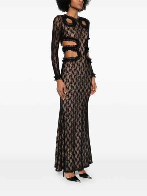 Self-Portrait x Christopher Kane lace cut-out maxi dress - Black