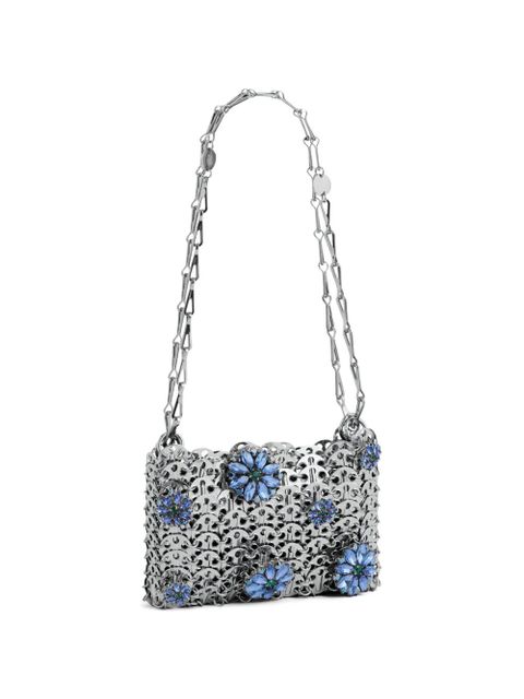 Rabanne nano 1969 flower-detail shoulder bag - Silver