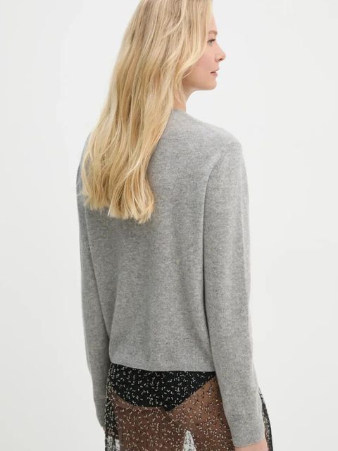 Samsoe Samsoe kardigan wełniany SABOSTON kolor szary lekki F24400186