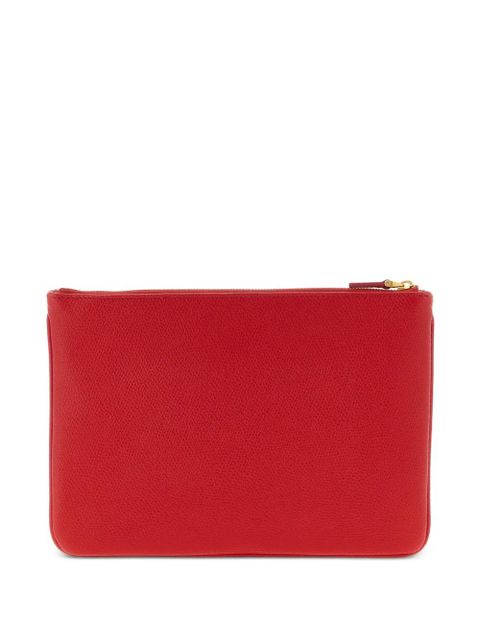 Valentino Garavani Llogo Signature leather clutch bag - Red - zdjęcie produktu nr 2
