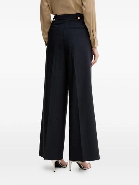 Barbour Avery gold-tone button pleated trousers - Blue