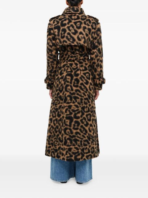 Simkhai Rumi belted leopard coat - Brown