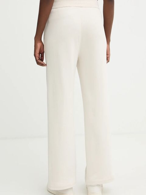 BOSS Orange spodnie dresowe bawełniane C Endless damskie kolor beżowy gładkie 50554685