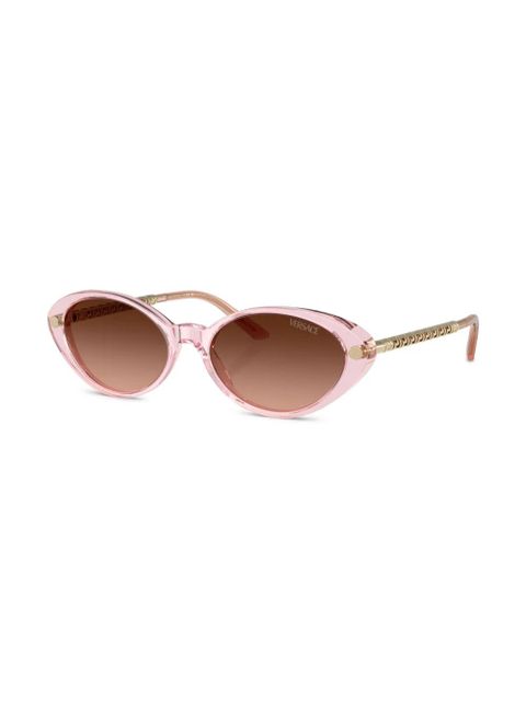 Versace Eyewear Greca-plaque oval-frame sunglasses - Pink - zdjęcie produktu nr 2