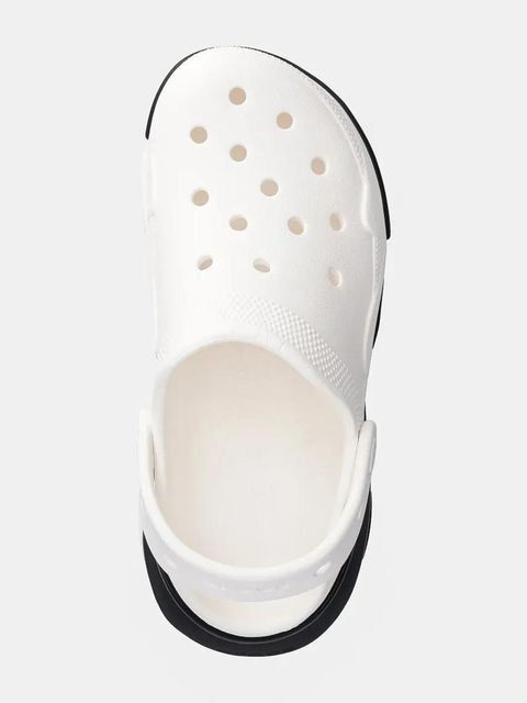 Crocs klapki Bubble Crush Clog damskie kolor biały na platformie 210061