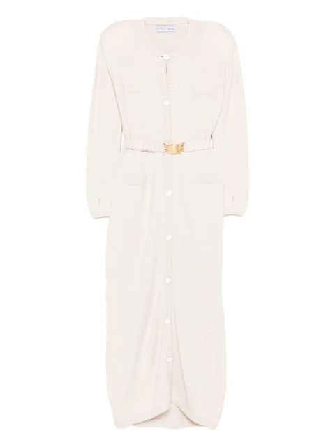 Rowen Rose button belted cardi-coat - White - zdjęcie produktu nr 1